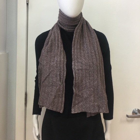BROWN WOOL SCARF MADE IN TALY - Picture 1 of 2